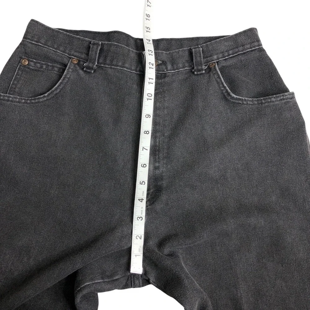 Vintage Sheplers Jeans Womens‎ 16 Tall Black High Rise Tapered 90s USA Western